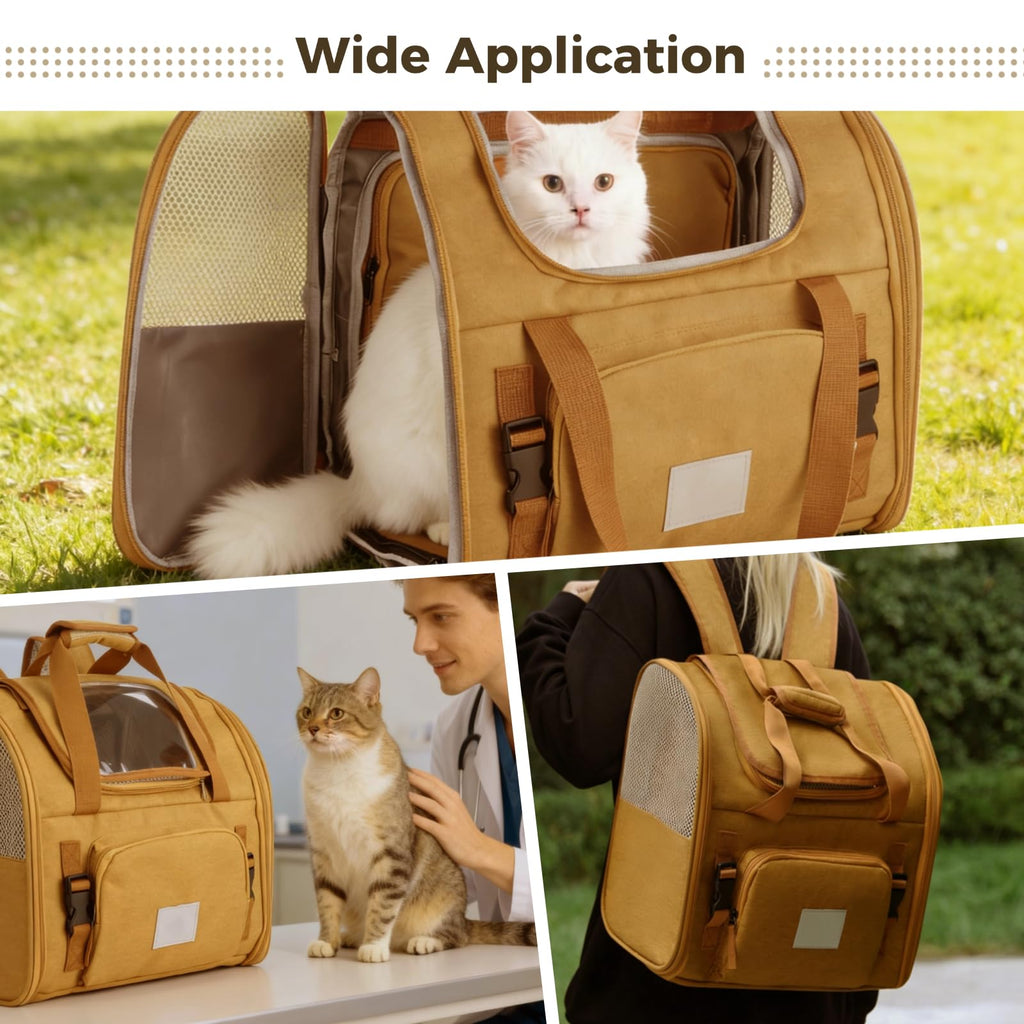 Expandable Pet Backpack Carrier with Ventilated Mesh Top S485
