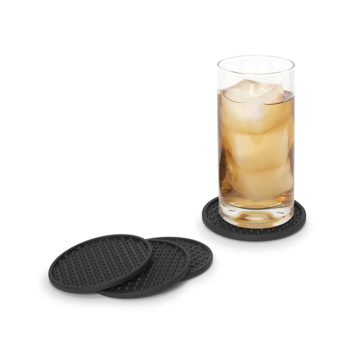 Black Set of 4 Coaster C204