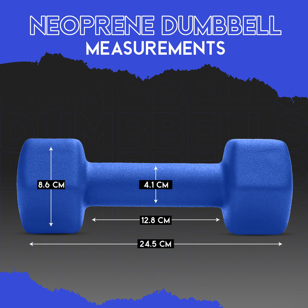 Neoprene Dumbbell Set of 2 Non-Slip Hex Shape T5898