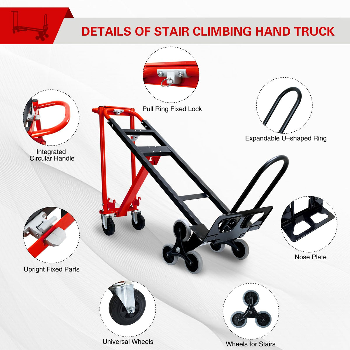 Stair Climbing Dolly Cart with Wheels T504