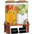 1.5 Gallon Glass Drink Dispenser with Wood Stand N78772