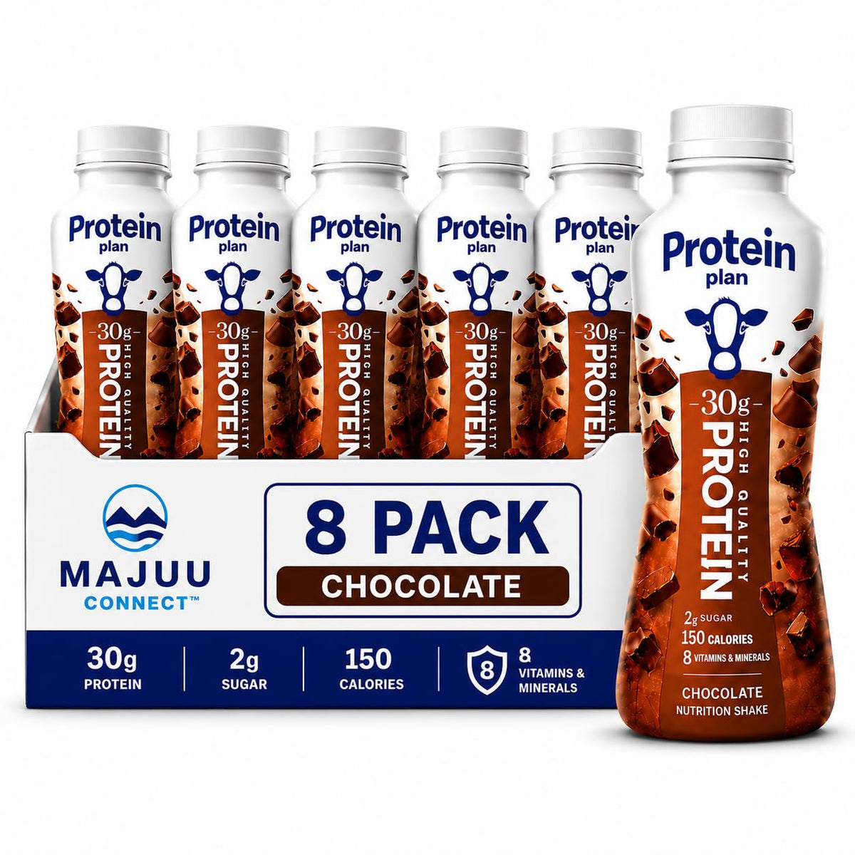 High Protein Chocolate Nutrition Shake 8 Pack 11.5 Fl Oz A1255
