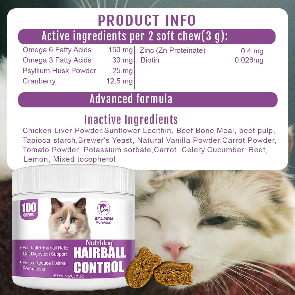 Hairball Remedy Chews with Omega 3&6 Q9239