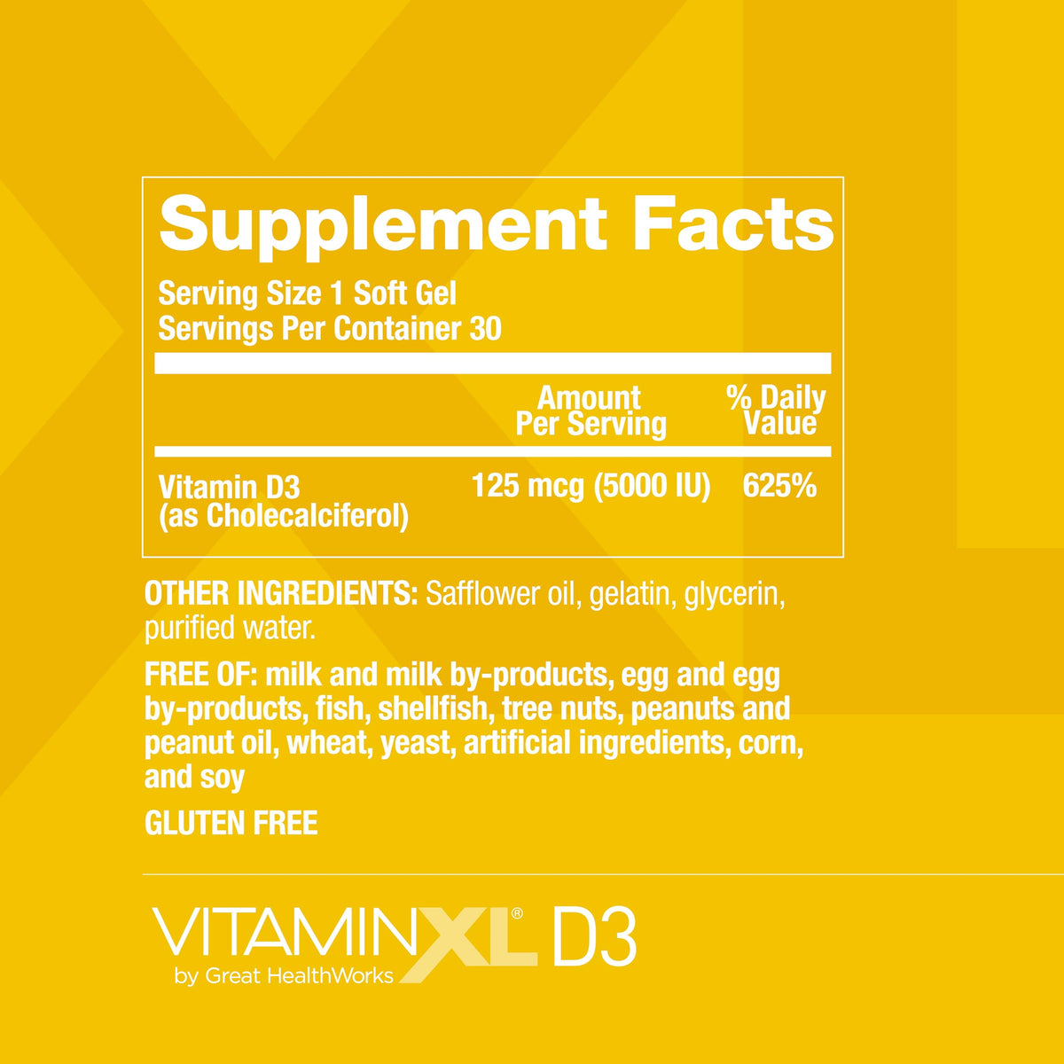 60 Soft Gels & Vitamin D3 5000 IU 30 Count K884