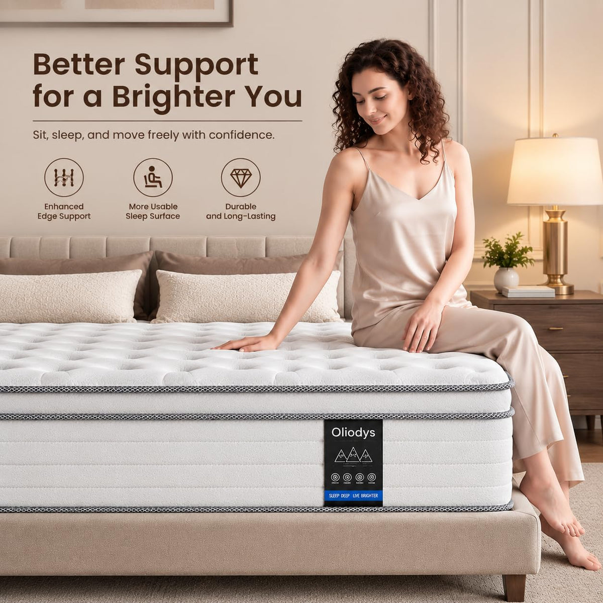 12 Inch Medium Firm Hybrid Spring Mattress T4231