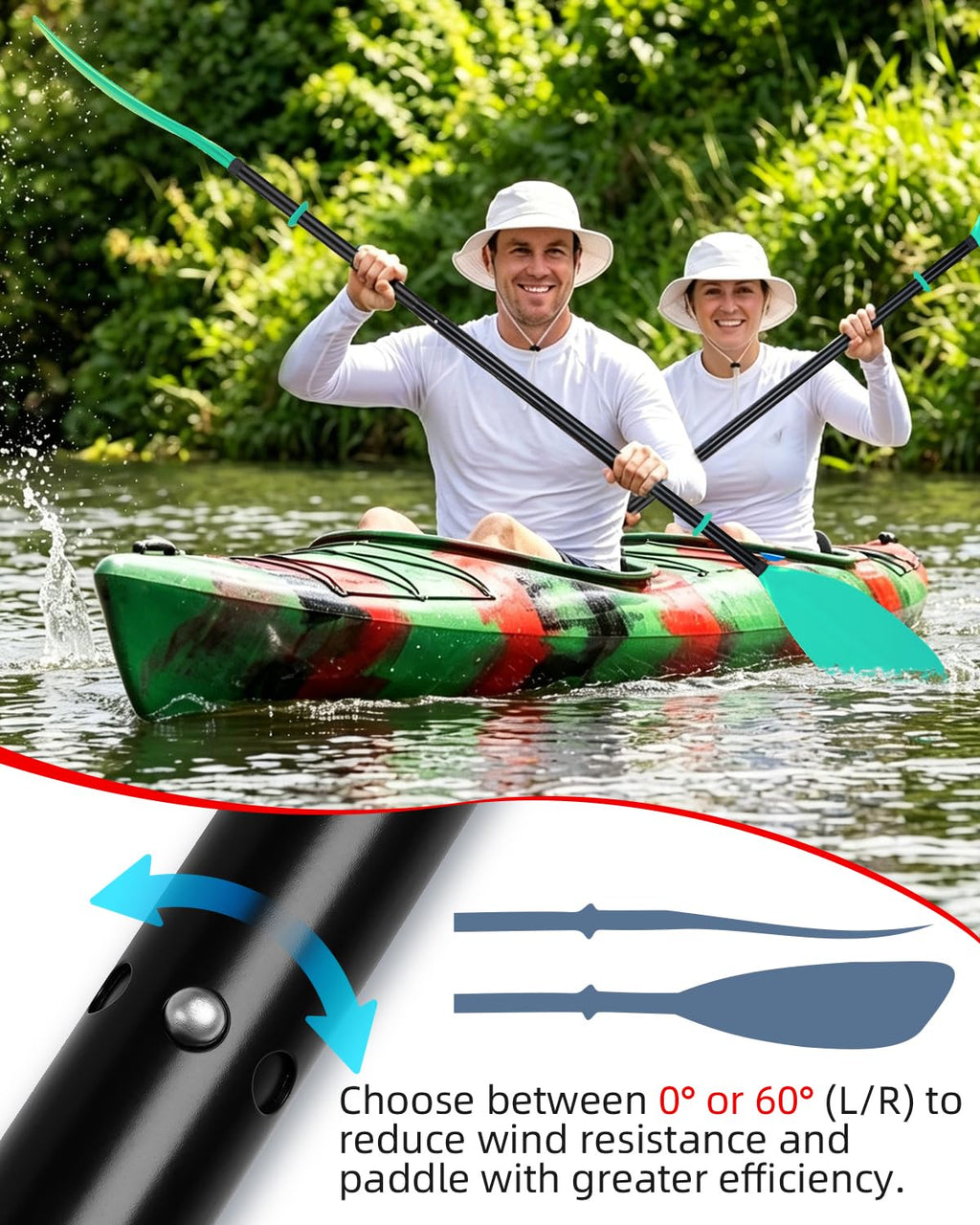 86in 2-Piece Aluminum Kayak Paddle T35169