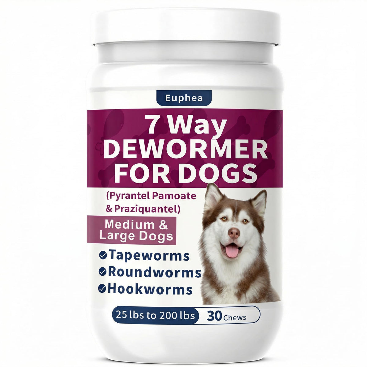 7-Way Dewormer for Dogs, 30 Tablets J48259