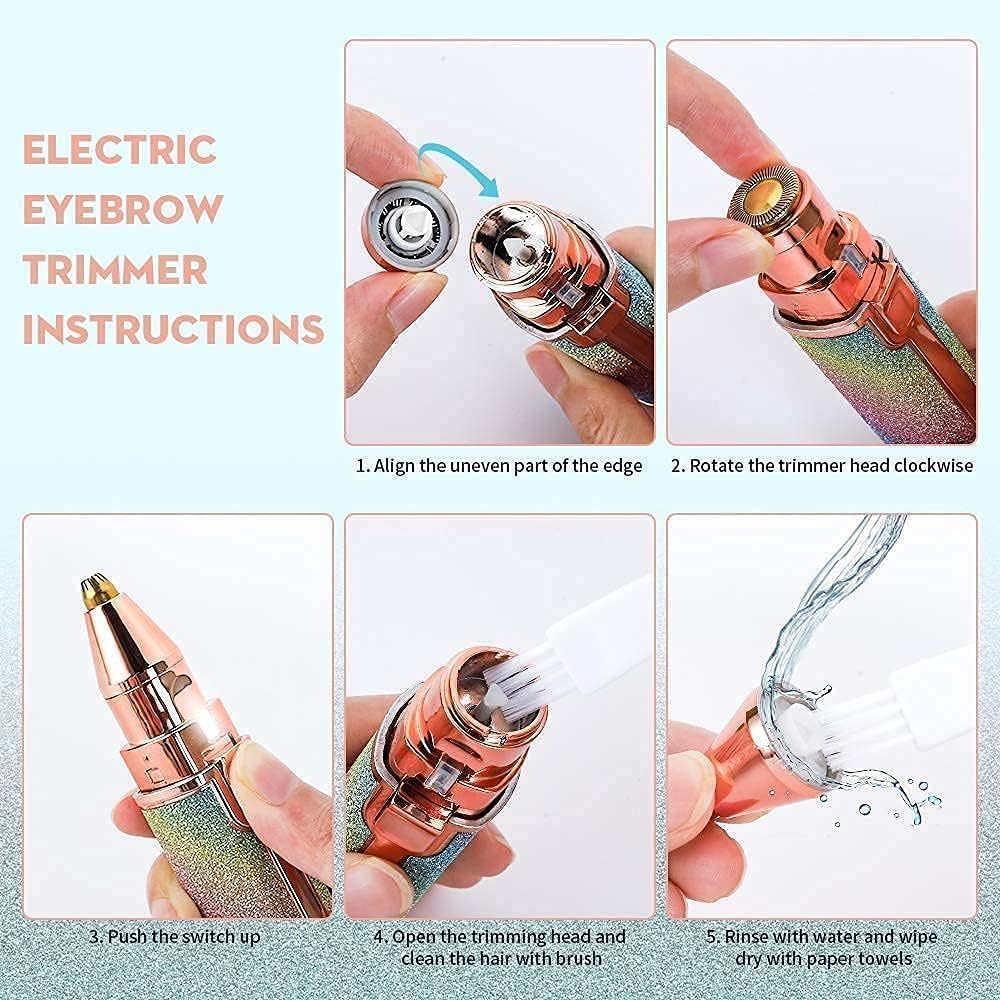 Portable Eyebrow Trimmer Electric Trimmer with Light O52399