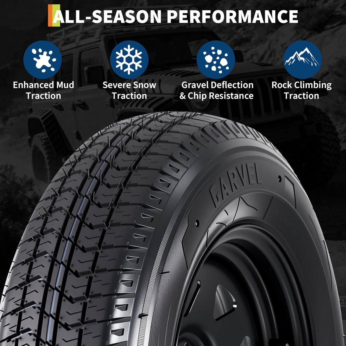 2-Pack ST205/75D15 Trailer Tires and 15" Rims O107102
