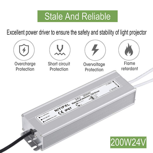 200 Watts 24V DC Waterproof IP67 LED Power Supply B67352