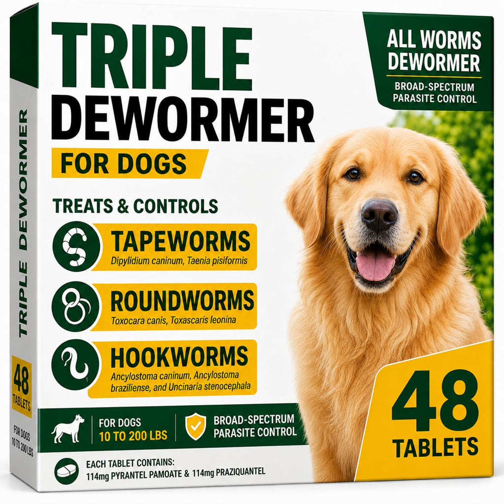 Pyrantel Pamoate and Praziquantel Dog Dewormer Tablet - 48 Tablets K583654