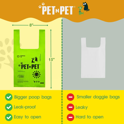 200 Count Unscented Tie Handles Poop Bags Y689