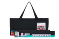 Black Soft Bag 166 White Engraved Tiles Mahjong Set D1725