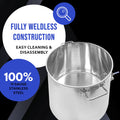Stainless Steel 40 QT Home Brew Kettle Stock Pot + 12" Single Propane Stove D8944