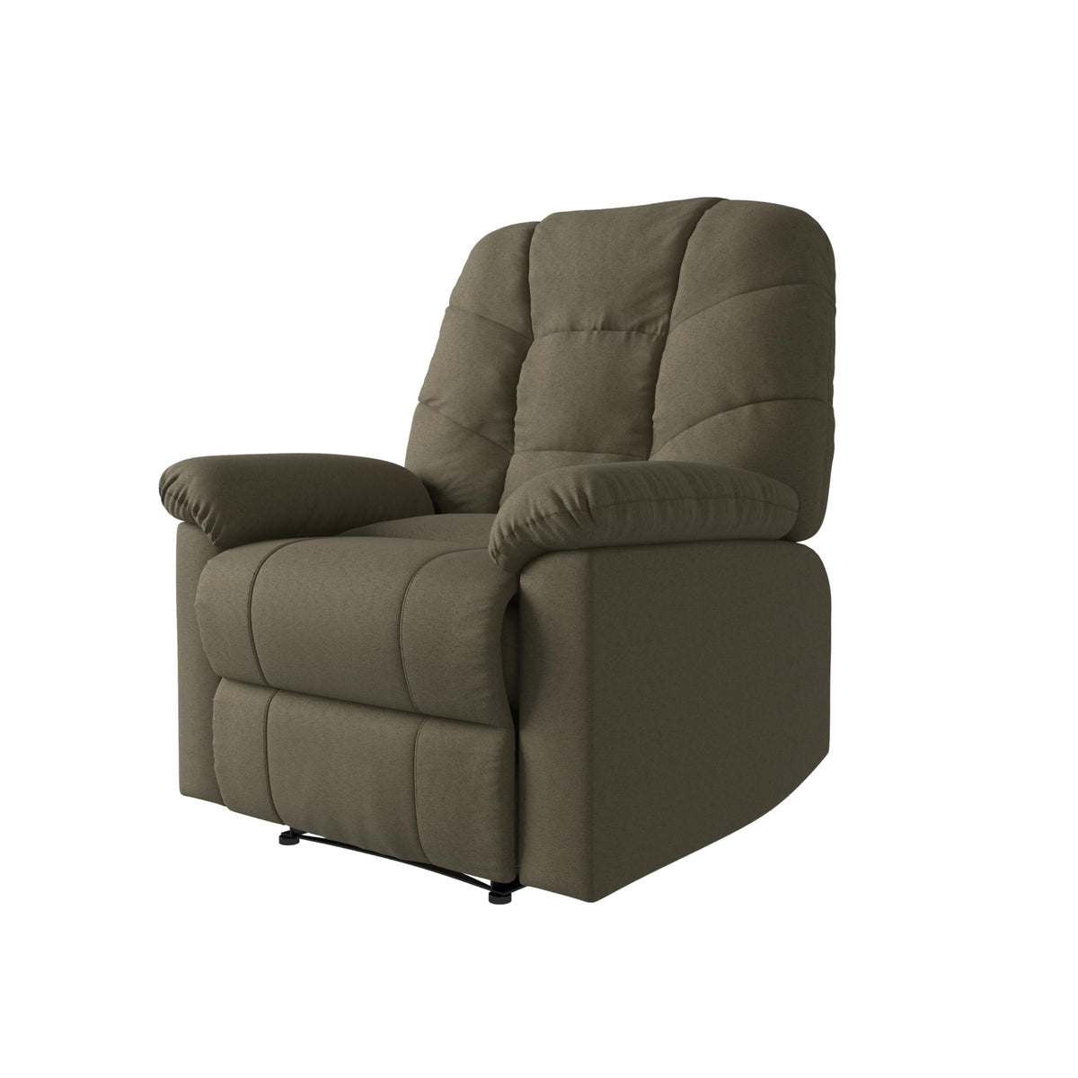 Velvet Swivel Rocker Recliner Chair with Adjustable Backrest and Footrest D171