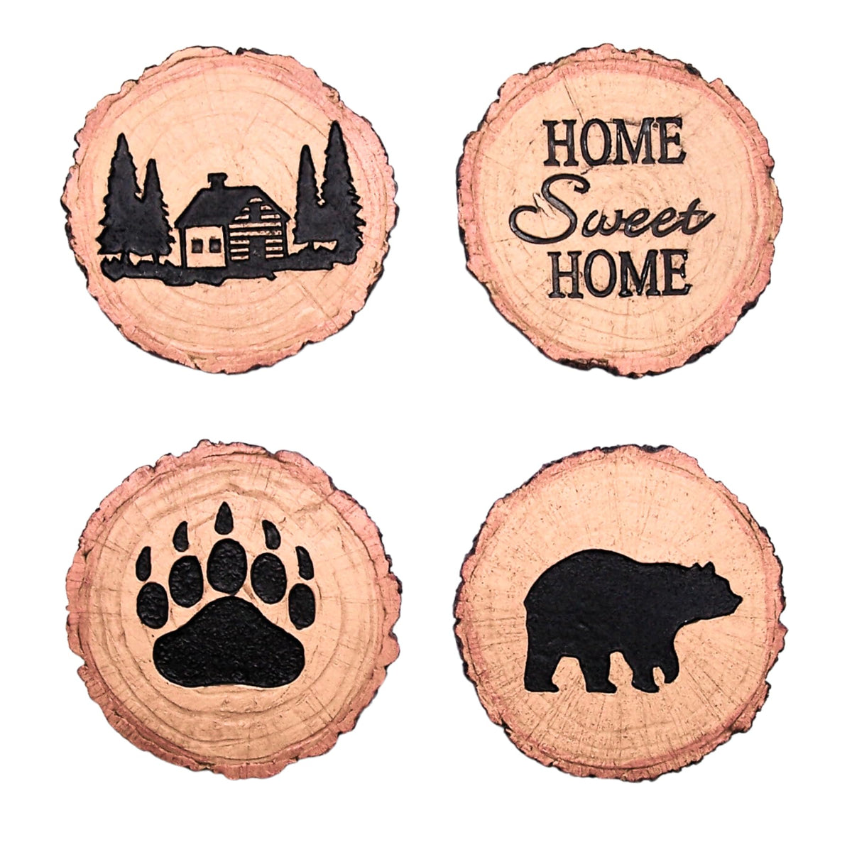 Coaster Set, Set of 4 Assorted Designs, 5 Inches S427