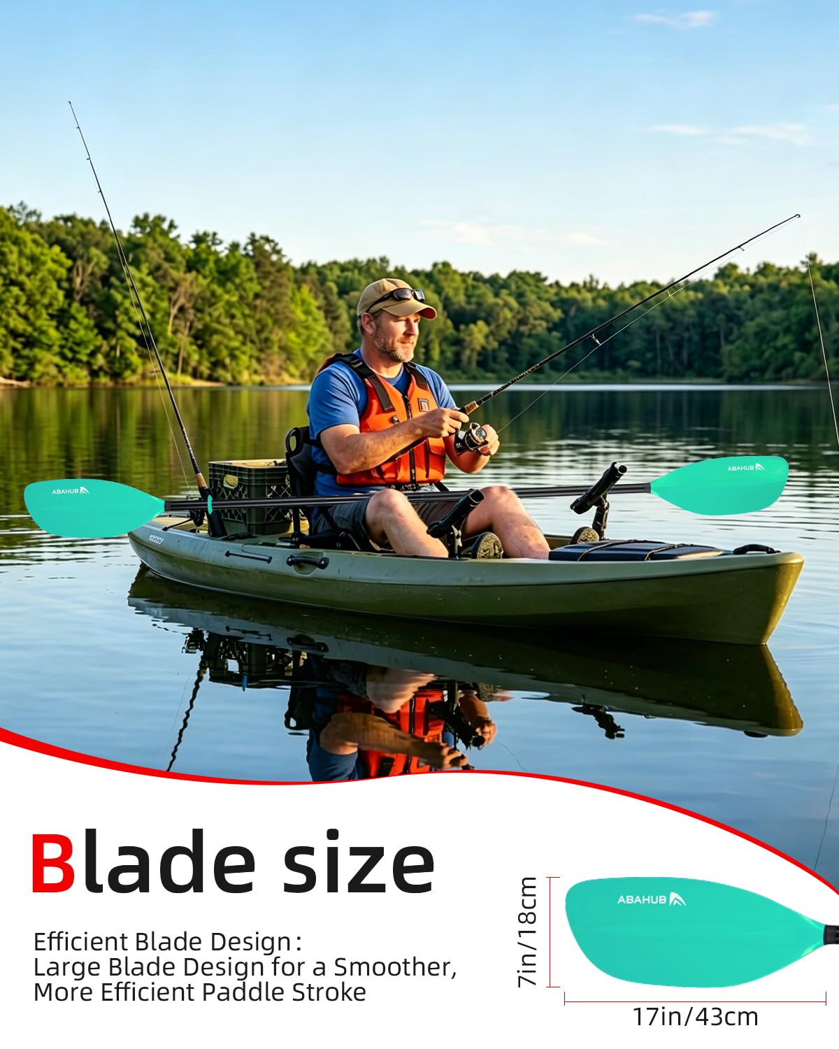 86in 2-Piece Aluminum Kayak Paddle T35169