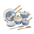 12-Piece Light Blue Ceramic Titanium-Infused Nonstick Cookware Set I883056