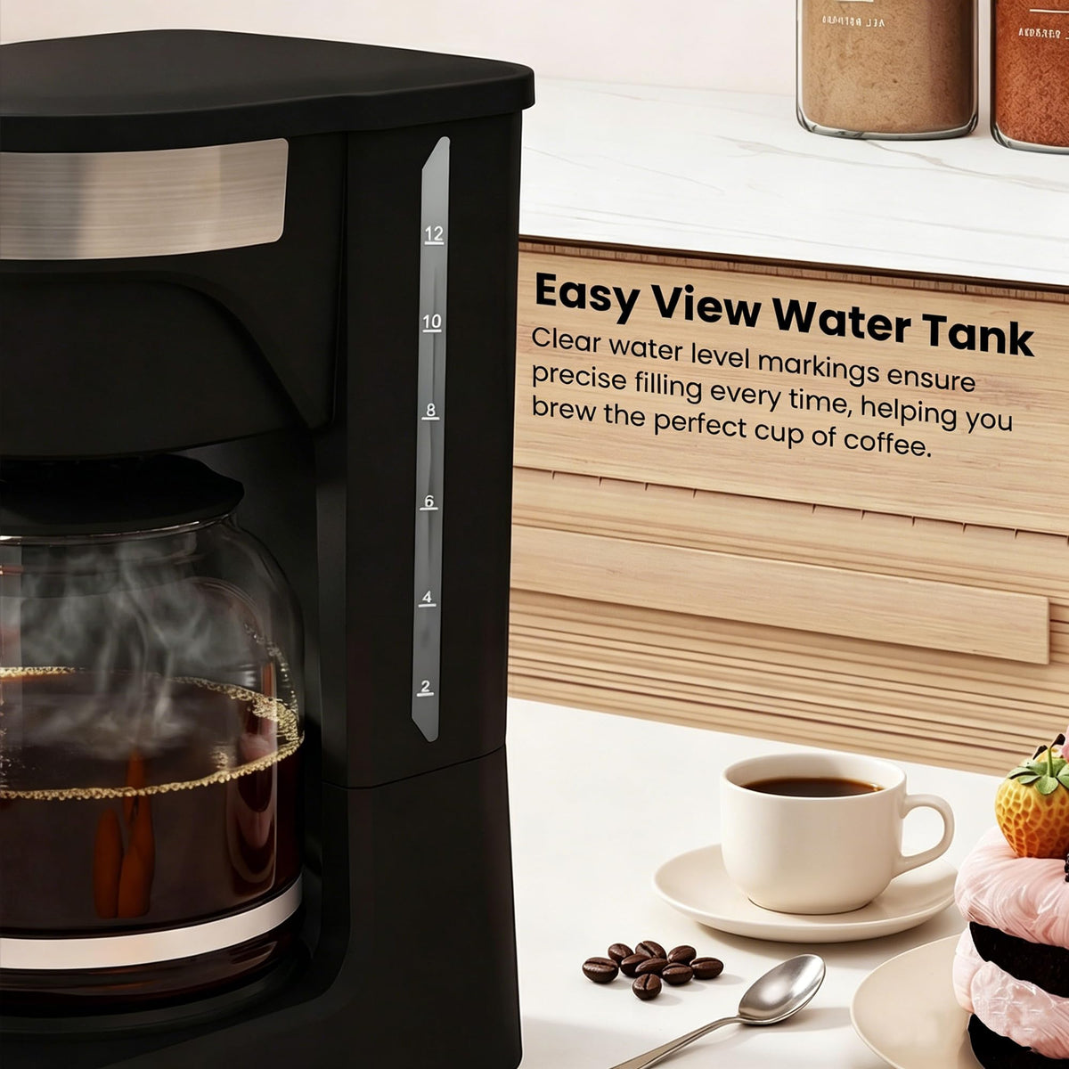 12 Cup Drip Coffee Maker with Reusable Filter N936037