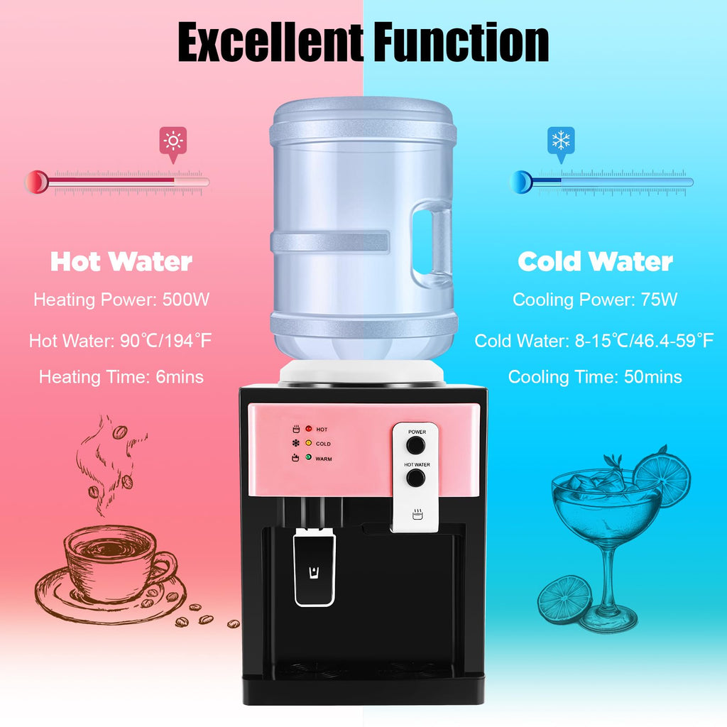 Top Loading Countertop Water Dispenser, 3 Temperature Setting D2377