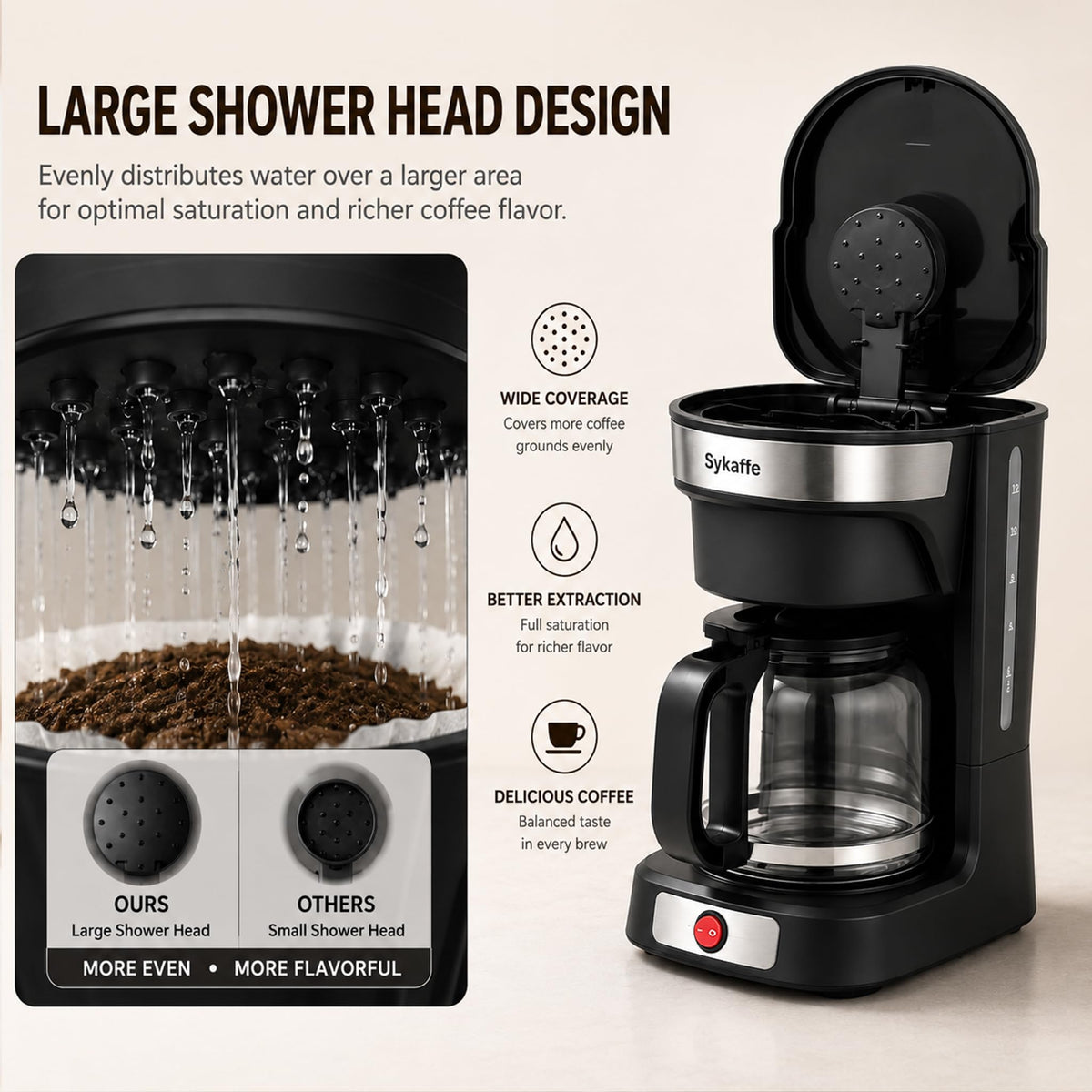 12 Cup Drip Coffee Maker with Reusable Filter N936037