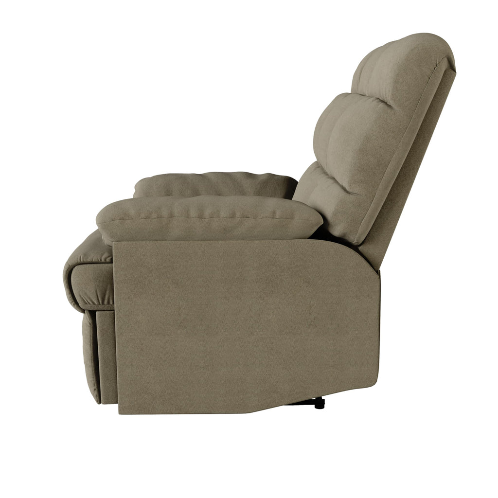 Velvet Swivel Rocker Recliner Chair with Adjustable Backrest and Footrest D171