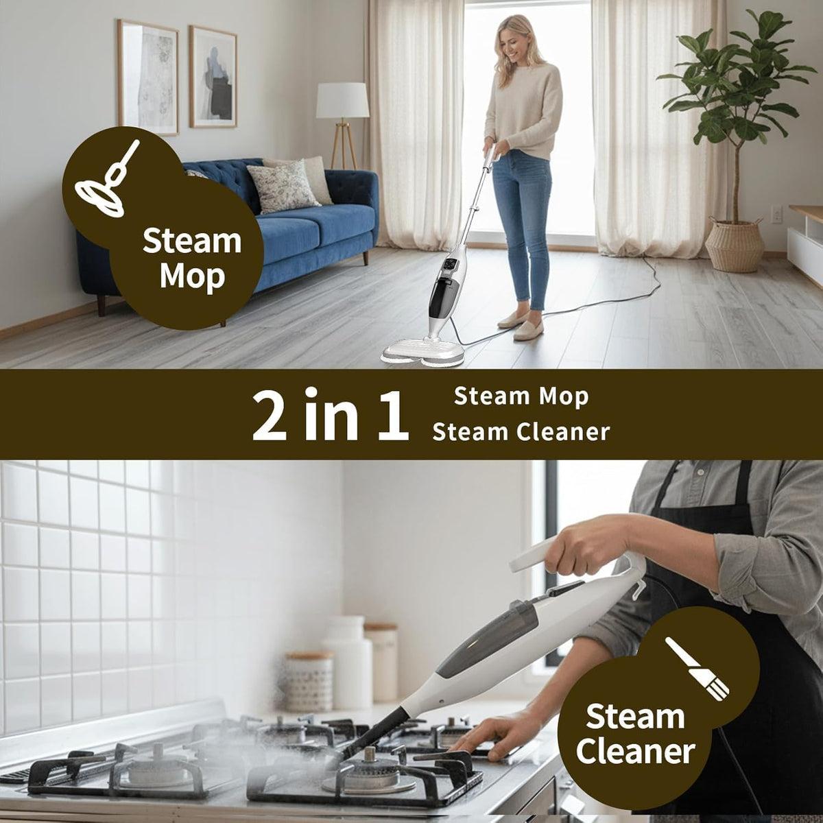 300°F Scrub & Steam Mop with 13 Accessories L462216