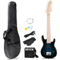 30 Inch Blue Solid Wood Electric Guitar Starter Kit with Amplifier N960