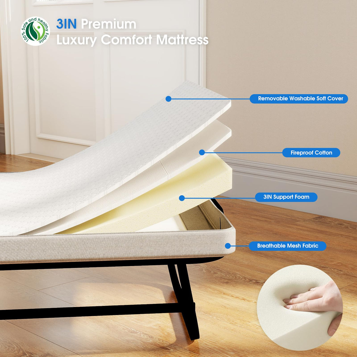 Folding Bed with Mattress S506