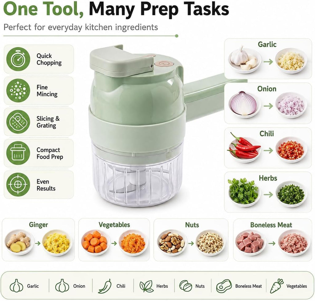4 in 1 Handheld Electric Vegetable Chopper A86191