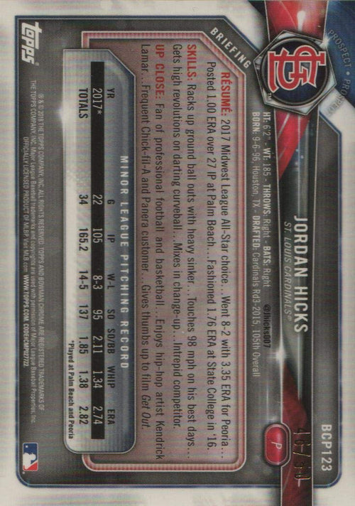 2018 Bowman Chrome Prospects Baseball Mega Box J9644