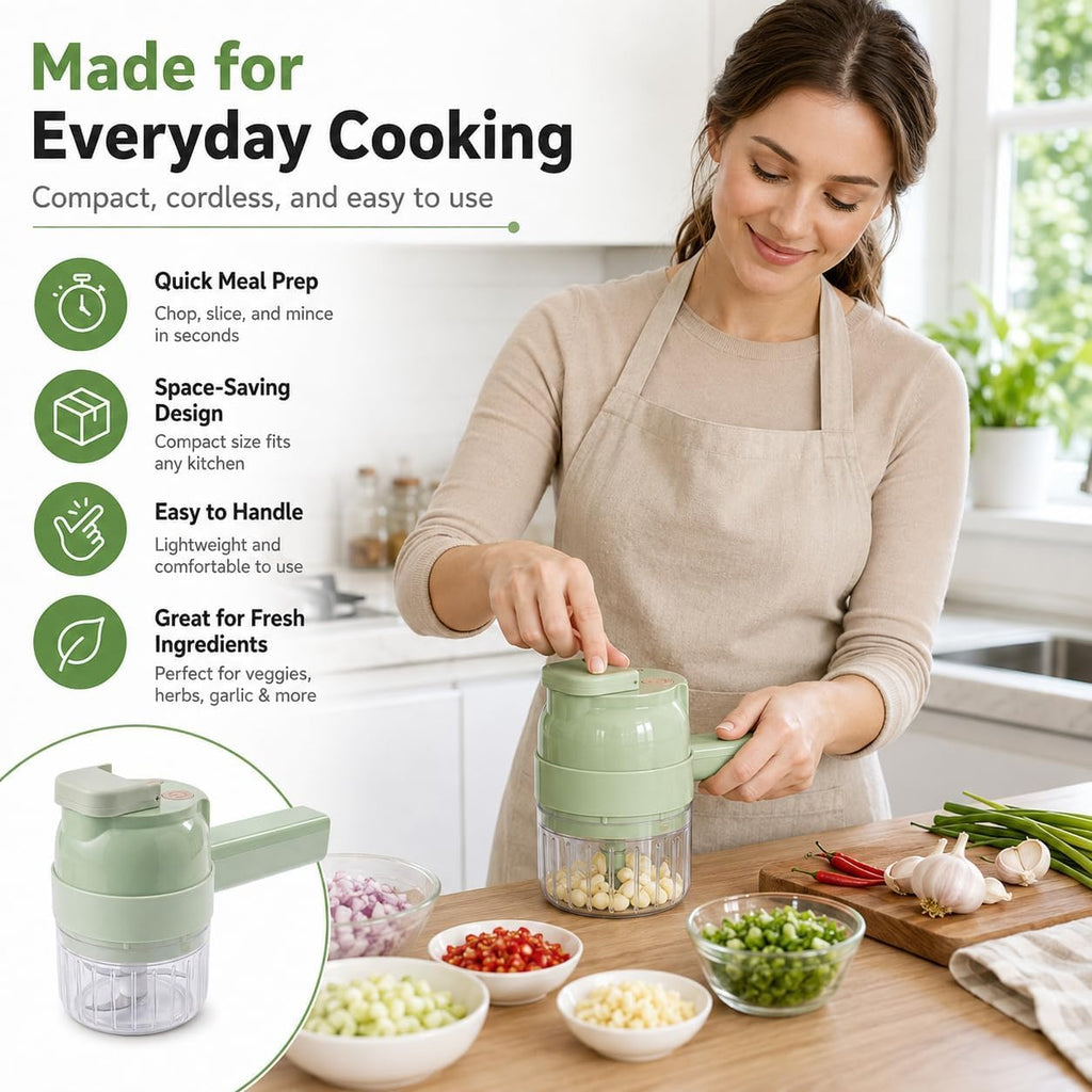 4 in 1 Handheld Electric Vegetable Chopper A86191