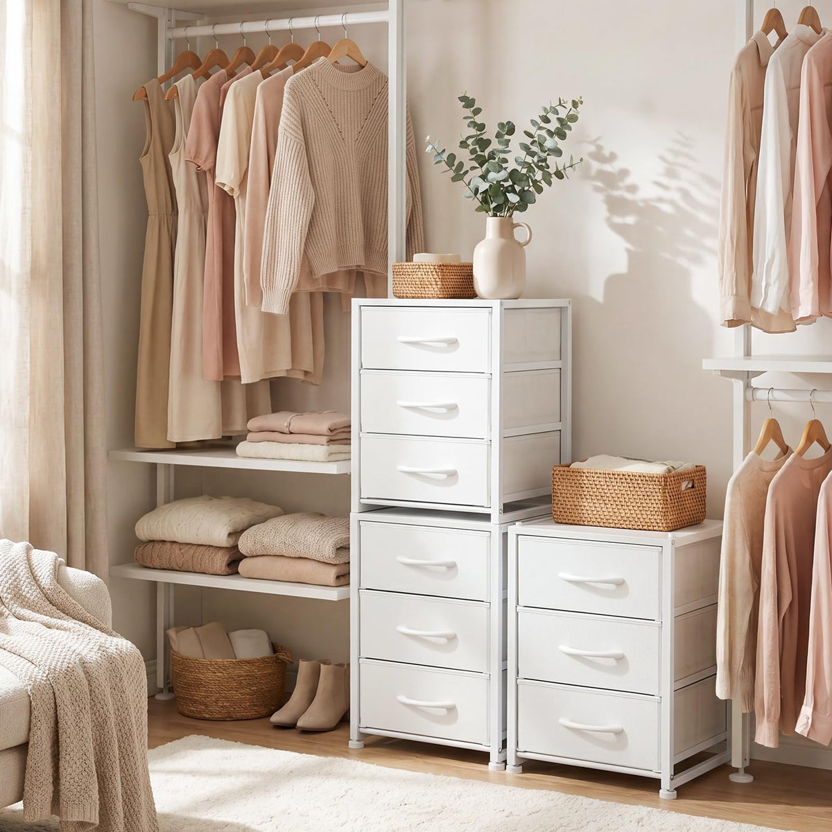 2-Pack Stackable 3-Tier Fabric Storage Drawers X29367