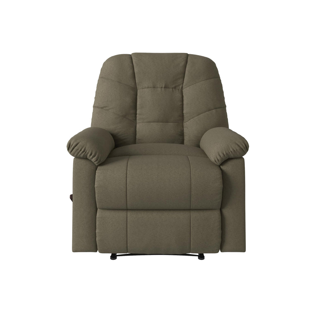 Velvet Swivel Rocker Recliner Chair with Adjustable Backrest and Footrest D171