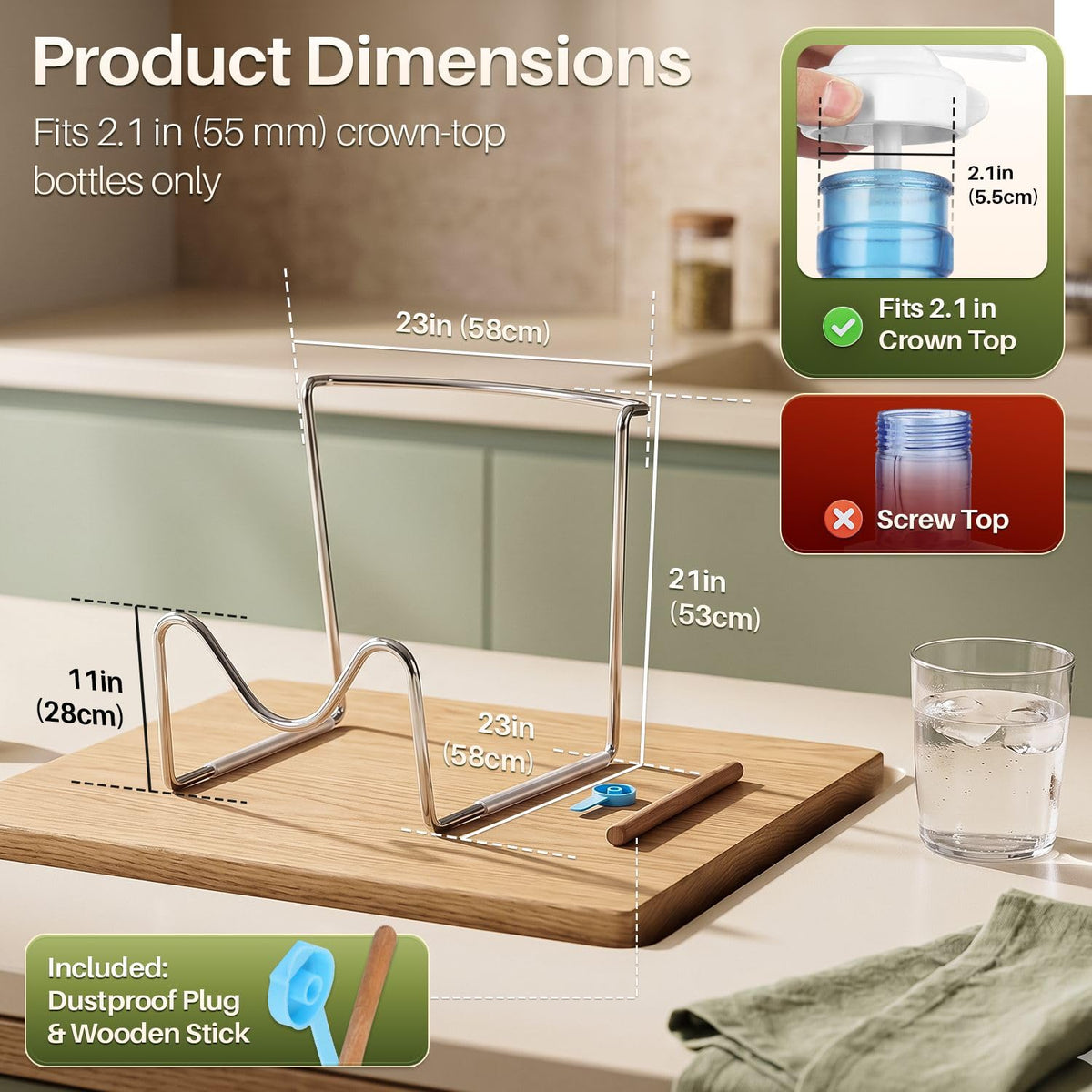 5 Gallon Metal Water Jug Holder S63877