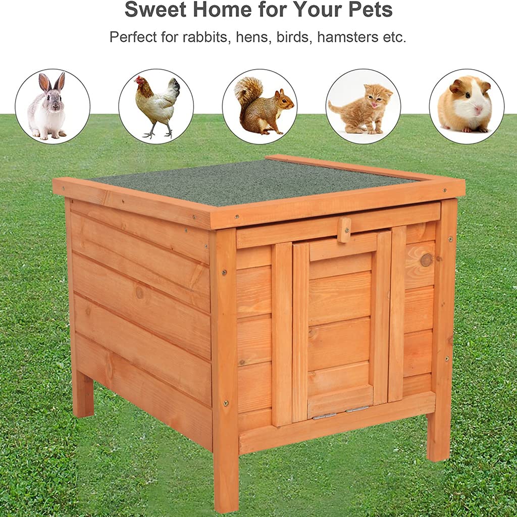 Weatherproof Wooden Cat House H7517