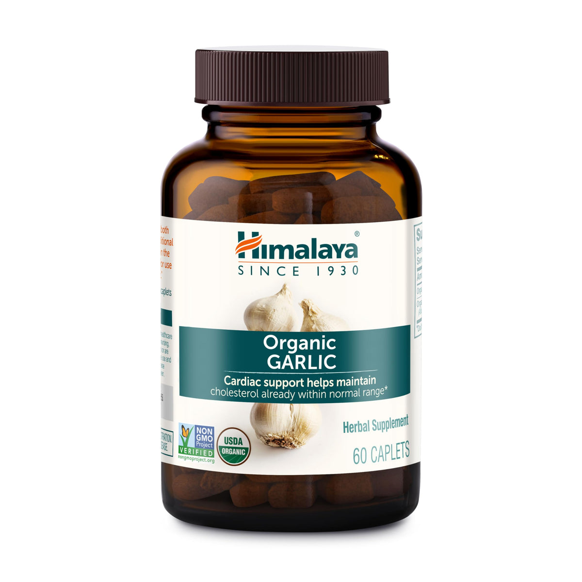 USDA Organic Garlic Supplements 1400 mg 60 Caplets T171214
