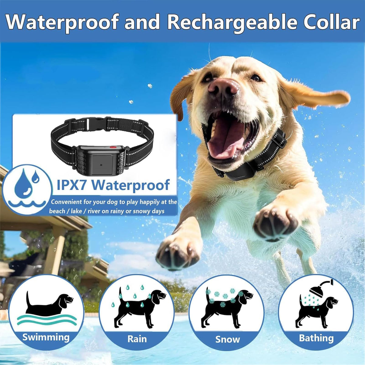 Wireless Electric Dog Fence & Remote Training Shock Collar, Waterproof, Up to 8 Acre A609