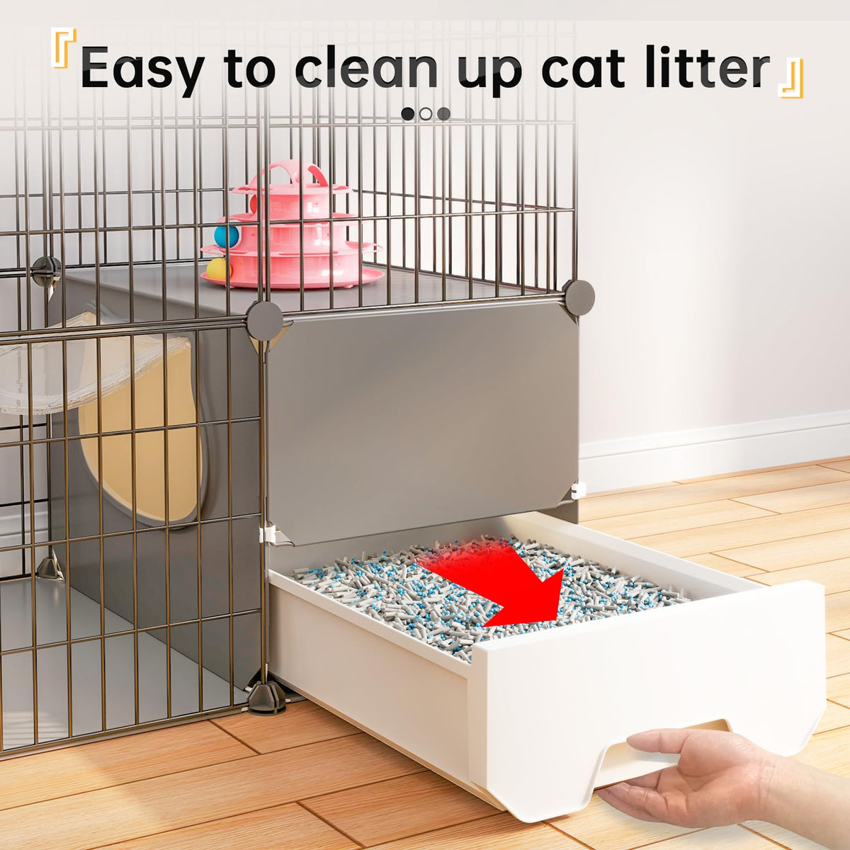 Large 4-Tier Cat Cage with Litter Box T8097