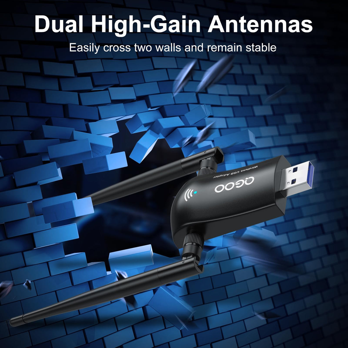 Wireless WiFi Adapter AC1300Mbps USB 3.0 Dual Band T473