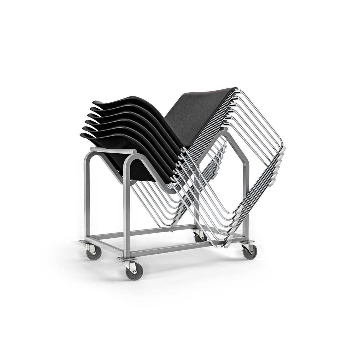Heavy Duty Steel Stack Chair Dolly with Swivel Casters D2279