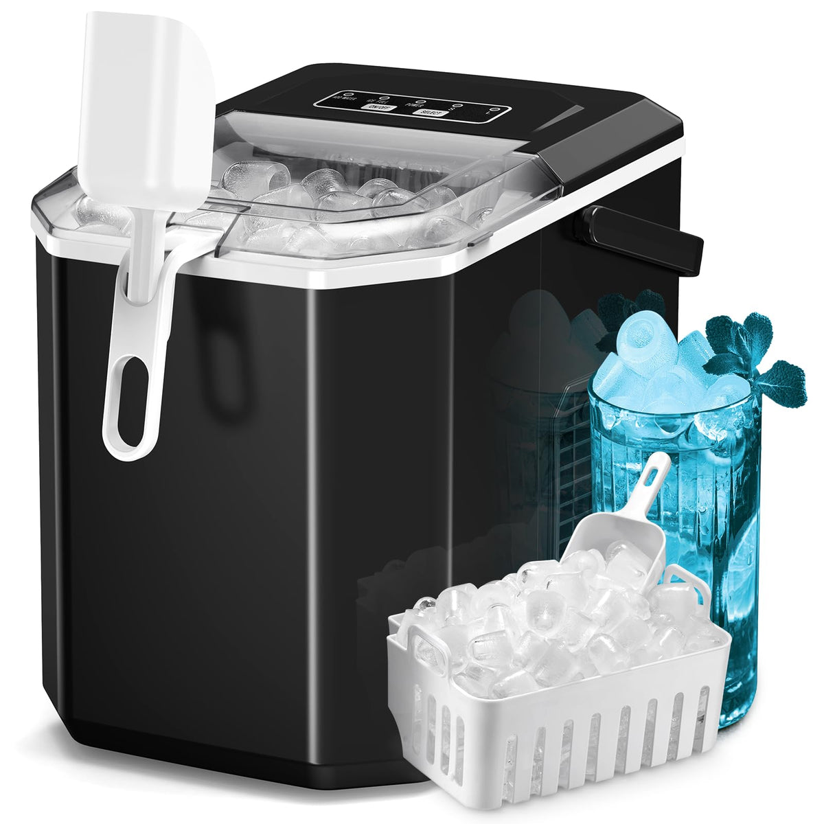 Black 26Lbs/24H Countertop Ice Maker W33255