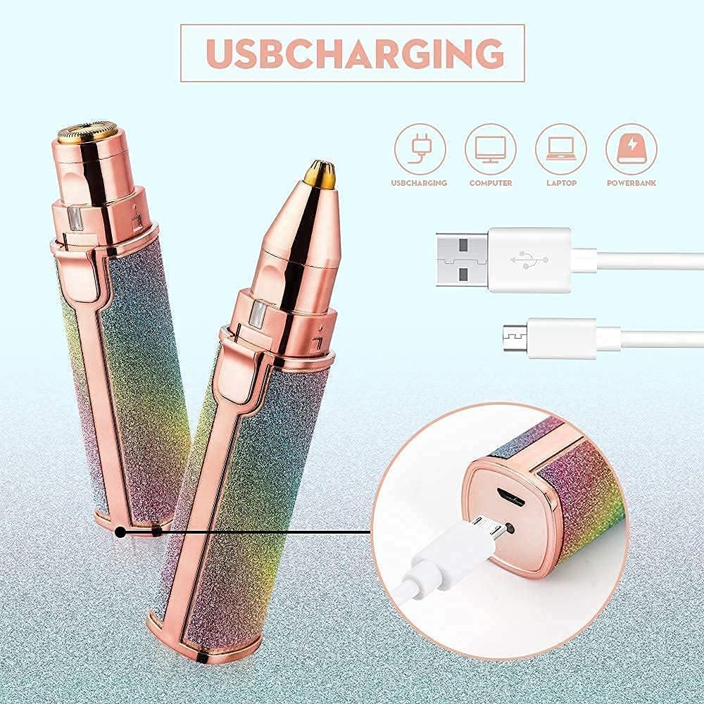 Portable Eyebrow Trimmer Electric Trimmer with Light O52399