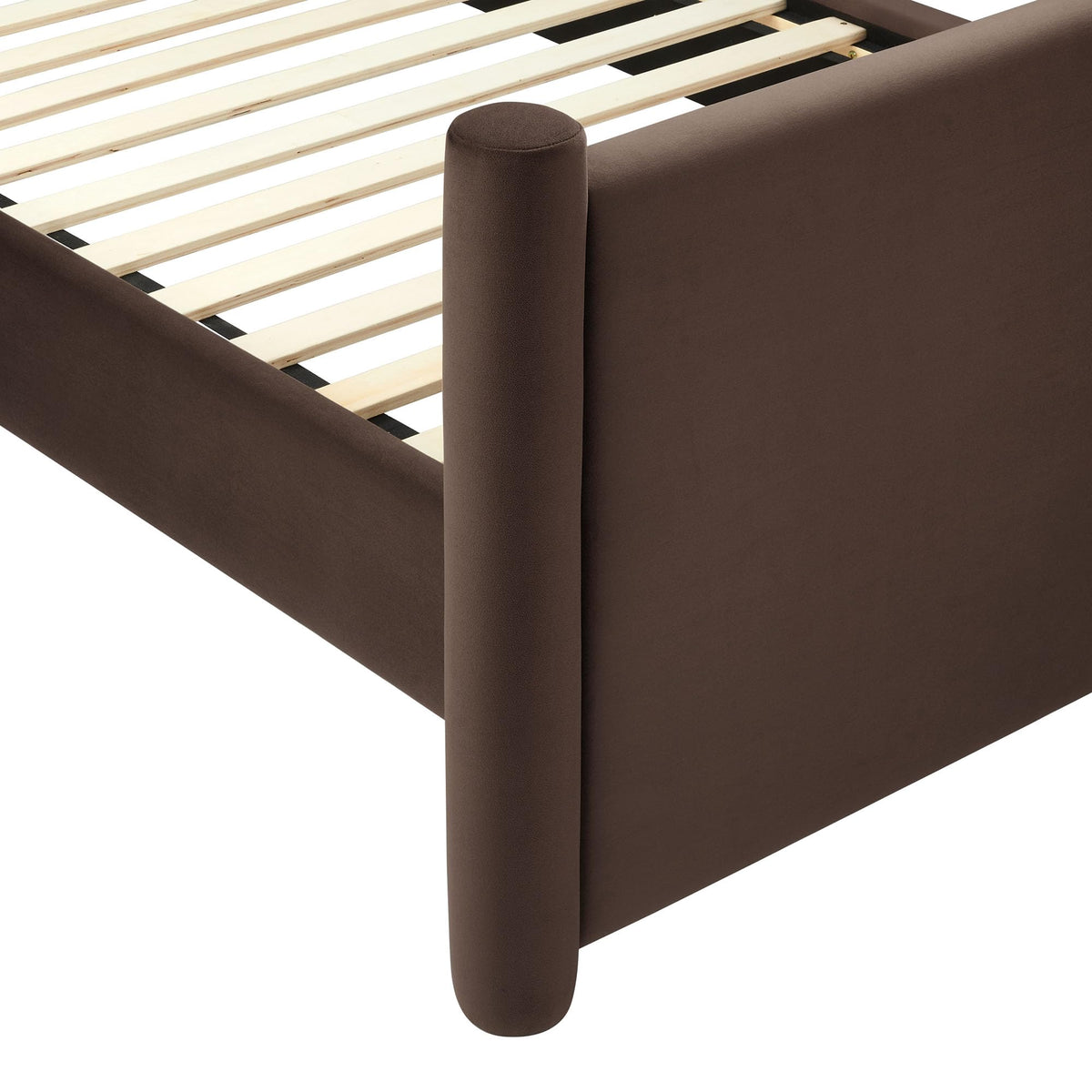 King Size Upholstered Platform Bed Frame with Headboard and Footboard L619