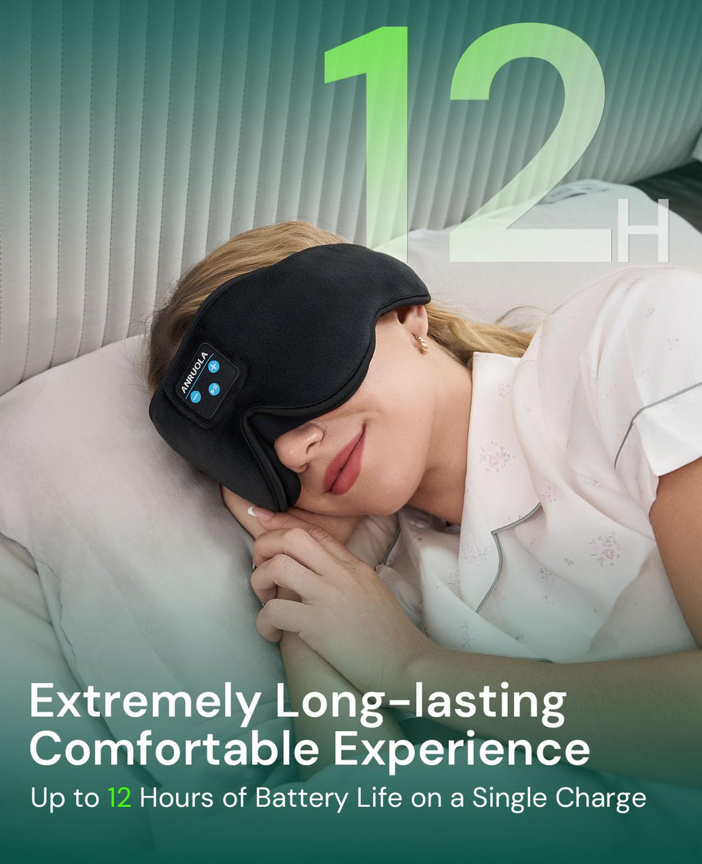 3D Sleep Mask with Bluetooth Headphones E6510