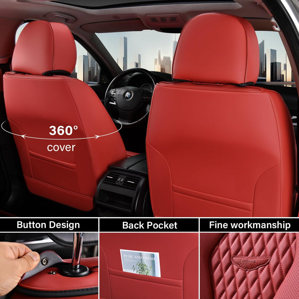 Waterproof Leather Car Seat Covers Full Set H476933