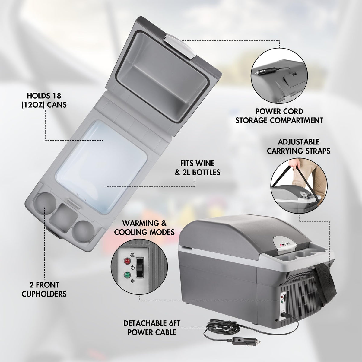 Portable 14 Liter Electric Cooler/Warmer E68509