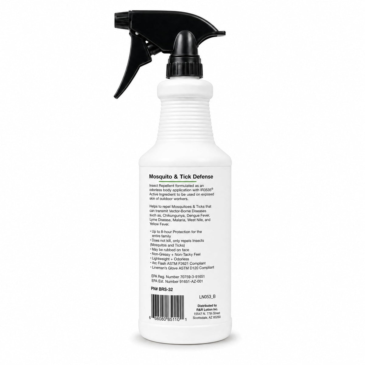 Insect Repellent Spray 8 Hour Protection 32oz Bottle H476488