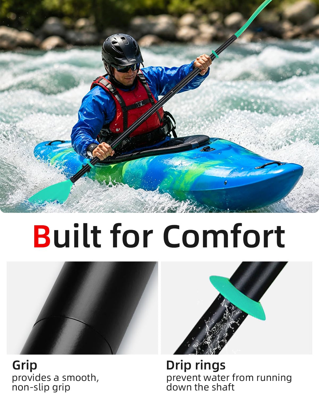 86in 2-Piece Aluminum Kayak Paddle T35169