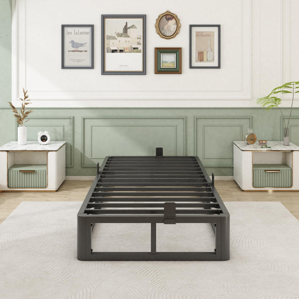 10 Inch Twin Bed Frame with Steel Slats Support N957